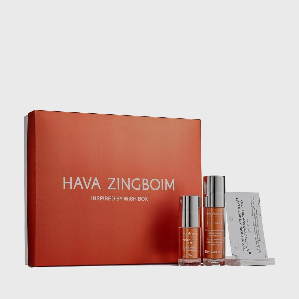 ערכת טיפוח HAVA ZINGBOIM Inspired by Wish Box – קופסה כתומה עם מוצרי Prophecy
