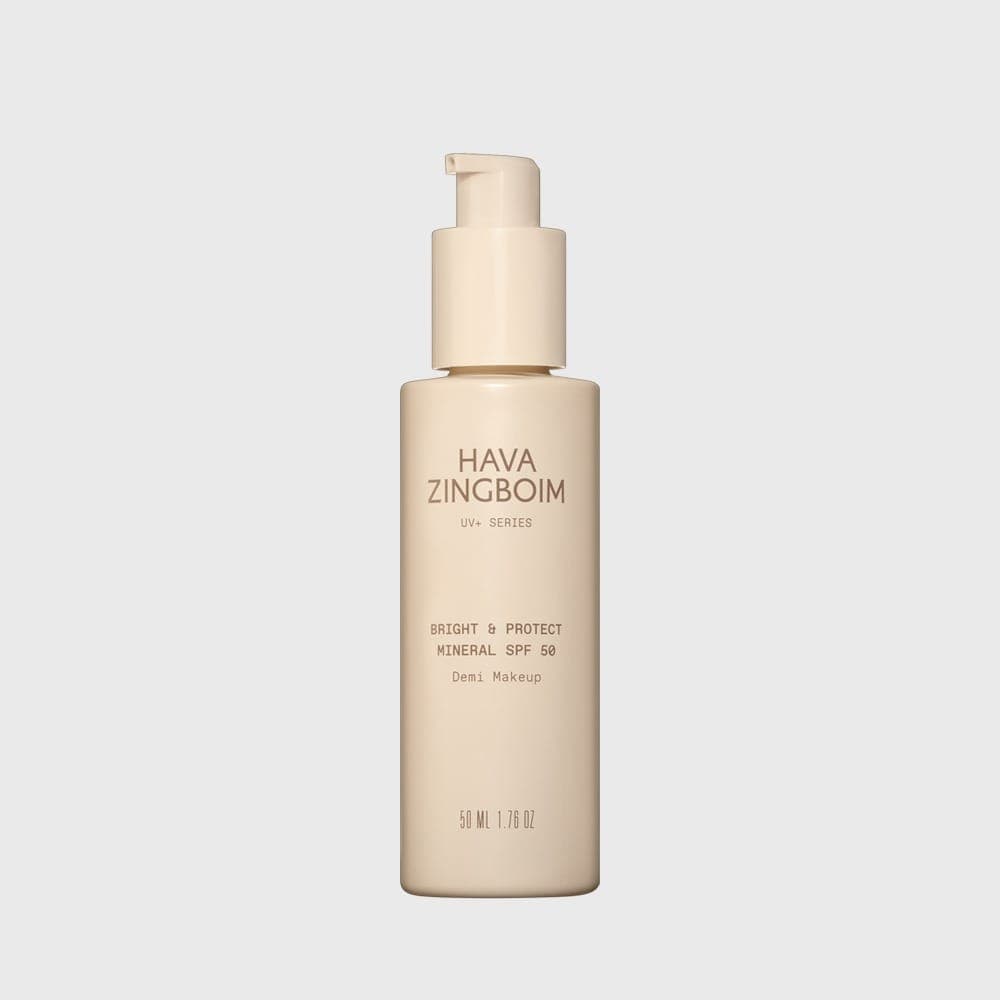 קרם Bright & Protect Mineral SPF50 Demi Makeup מסדרת UV+ של חוה זינגבוים
